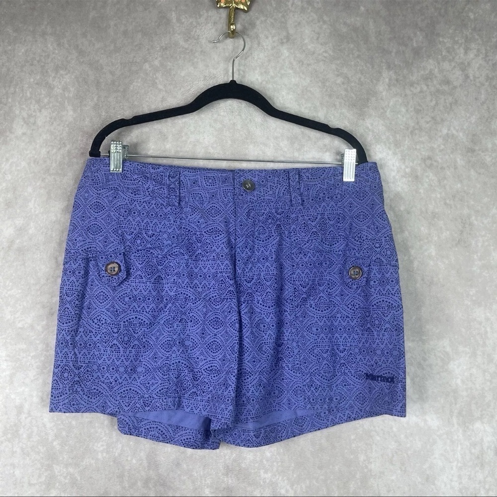 Marmot Floral Ginny Shorts Button Closure Pockets Women's Size‎ 12 XL